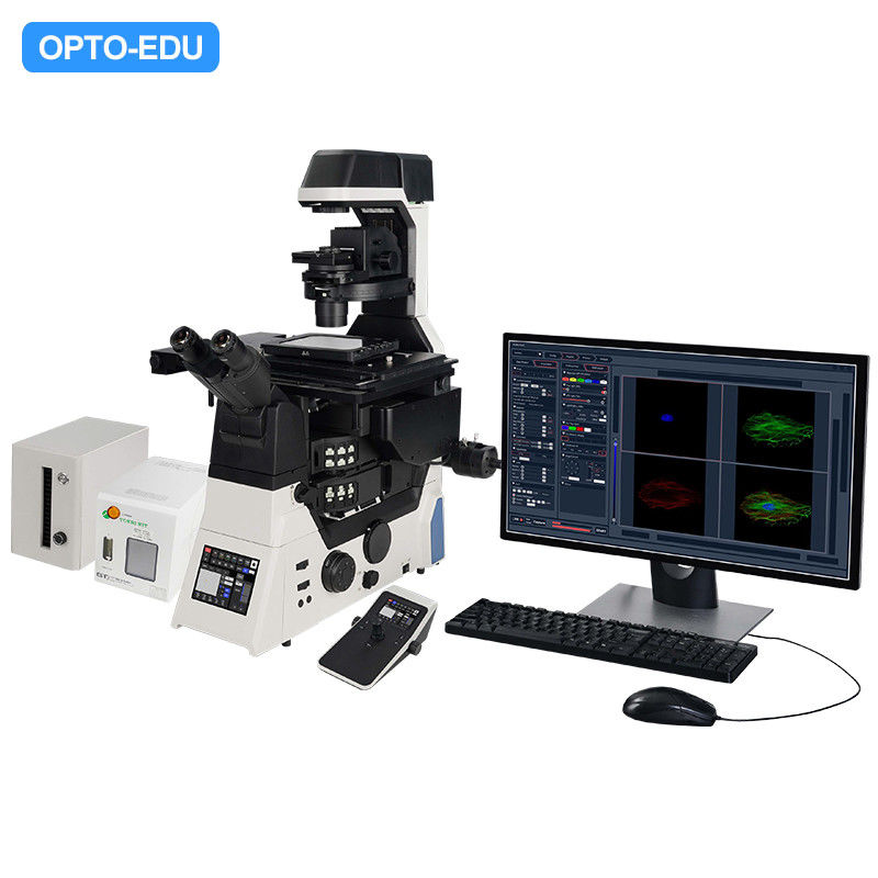OPTO EDU A64.1010 Full Auto APO Laser Confocal Microscope with Motorized Z Axis and High Speed Hardware Control